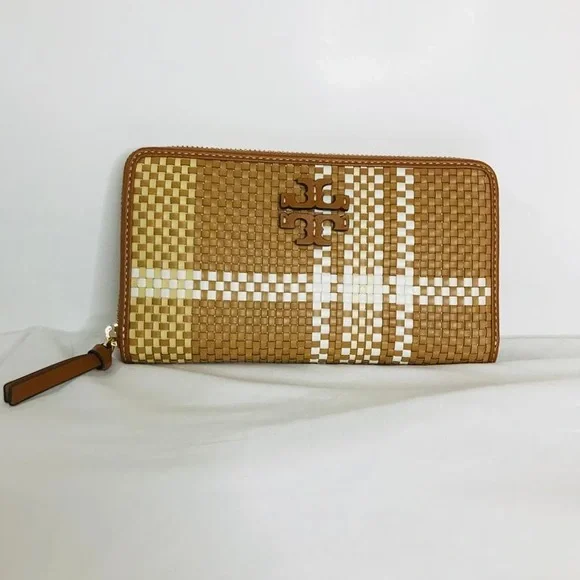 Brand new with tags tory burch thea web woven Continental Wallet - Picture 2 of 9
